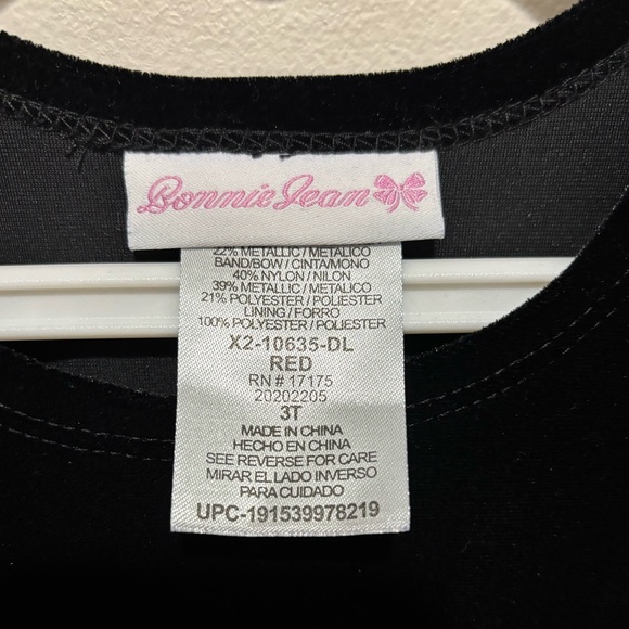 Bonnie Jean Christmas Winter Plaid Metallic Hipster Dress - Picture 8 of 10